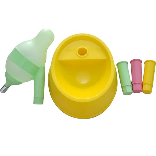 NACOCO Pet Standing Water Dispenser Cat Dog Standing Bowl with Detachable Pole Automatically Feeding Water Height Adjustable (Red) - color: Red
