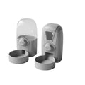 Hanging Pet Feeder Water Dispenser Set - 2-in-1 Gravity Food Water Bowl for Cats Small Dogs Rabbits, Cage Mounted No-Spill Pet Feeding Station (Grey) - color: Grey