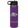 LaserGram Personalized 20oz Water Bottle, Rat (Dark Purple) | Engraved Gift, Vacuum Insulated Stainless Steel, Flip-Top Straw Lid, Laser Engraved With Your Name - color: Dark Purple, size: 20 Ounces