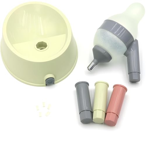 NACOCO Pet Standing Water Dispenser Cat Dog Standing Bowl with Detachable Pole Automatically Feeding Water Height Adjustable(Green-Grey) - color: Grey-Green