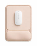 Ergonomic Mouse Pad with Wrist Rest, Gel Mousepad with Soft Wrist Support, Non-Slip PU Base, Smooth Surface Mouse Pad for Wrist Pain Relief, Computer Laptop Office Home & Gaming (Nude Apricot) - color: Nude Apricot