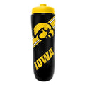 Party Animal NCAA Squeeze Bottle, 32 oz, Iowa Hawkeyes | Slim, lightweight BPA-free sports water bottle with quick-flow squeeze; fits backpacks & cup holders for kids or adults - style: Iowa Hawkeyes