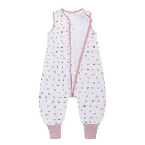 Miracle Baby Sleep Sack with Feet - 0.5 TOG 100% Breathable Cotton Wearable Blanket, Sleeveless Design Sleeping Bag for Baby - color: Dot, size: 2-4 Years(L)