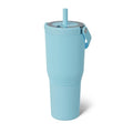 BrüMate Resa 35oz 100% Leakproof Tumbler w/Handle & Straw | Flexible SoftSip Straw | Silicone Sleeve for Durability | Stainless Steel | Cup Holder & Travel Friendly Water Bottle (Glacier) - color: Glacier, size: 35 oz