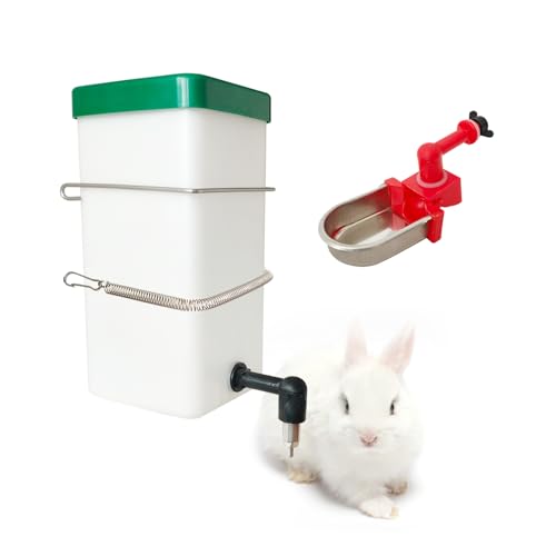 Bonchoice1000ml No Drip Rabbit Water Bottle, Leak Proof Small Animal Water Bottle, Large Capacity No Drip Water Dispenser for Bunny Rabbit/Ferret/Hamster/Guinea Pig