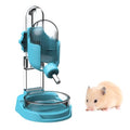 Hamster Water Bottle with Stand, 3.4 oz Water Dispenser with Food Bowl for Syrian Dwarf Hamster Mouse Rat Degu - size: Freestanding