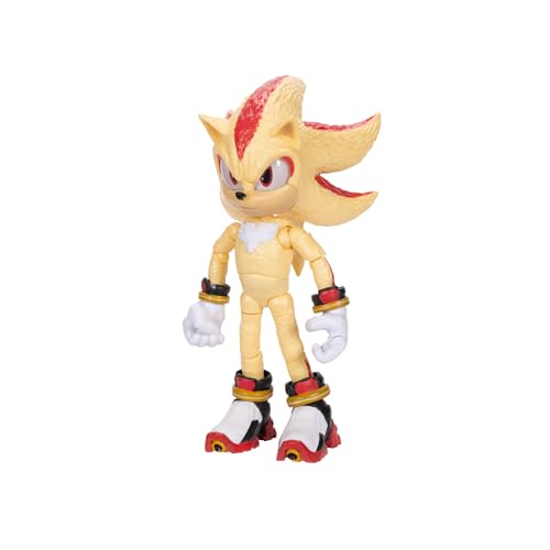 Sonic The Hedgehog Sonic 3 Movie 5" Super Sonic Action Figure: New Character from Jakks Wave #3 - color: Super Sonic, Movie 3