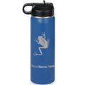 LaserGram Personalized 20oz Water Bottle, Tree Frog (Dark Blue) | Engraved Gift, Vacuum Insulated Stainless Steel, Flip-Top Straw Lid, Laser Engraved With Your Name - color: Dark Blue, size: 20 Ounces