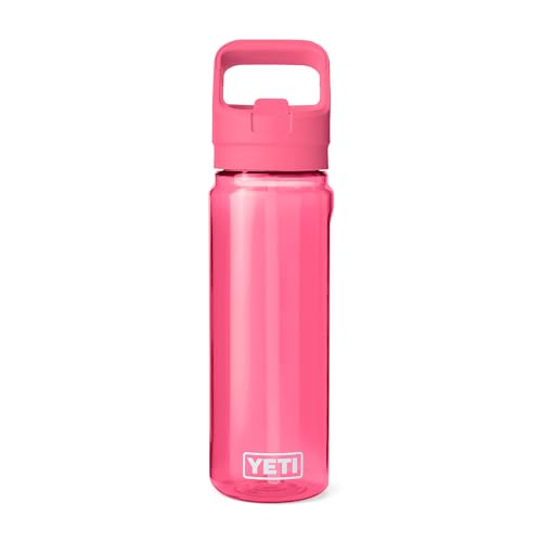 YETI Yonder 750 ml/25 oz Water Bottle with Yonder Straw Cap, Tropical Pink - color: Tropical Pink, size: 25 Ounces
