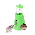 Hypeety Hamster Cage Drinking Water Bottle Parrot Mice Rat Gerbils Water Feeder Bowl 1Pcs 80ml (Green,80ml) | Leak-proof stainless steel nozzle, 2-in-1 with hideout , automatic feeder for hamsters/gerbils/mice, 2.71 fl oz/80ml, green - color: Green