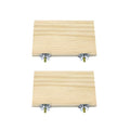 2pcs Bird Perch Platform Flat Stand Beak Paw Grinding Wood for Parrot Parakeet Cockatiel Lovebird Conure Finch Budgie
