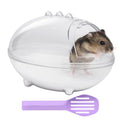 IBWell Transparent Hamster Sand Bath Container Hamster Sand Box, Hamster Cage Accessories Bath Keeps Sand Contained - size: 5.3"L x 3.7"W x 3.3"H