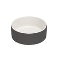 SPUNKYJUNKY 13.5OZ Ceramic Dog and Cat Bowl, Modern Cute Weighted Food Water Bowl for Replacement White-Grey (1 Pack) - color: White-grey, size: 1.7 CUPS