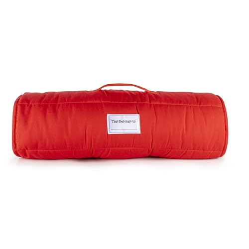 Jay Franco Kids Nap Mat with Embedded Pillow & Blanket – Soft 46"x20" Microfiber Sleeping Bag with Name Tag & Handle - style: Blue - Cars