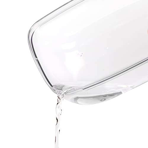 BUCATSTATE Hamster Sand Bath Container Large Hamster Toilet with Scoop Set Dust Bust Accessories for Small Animals (Transparent, Medium)
