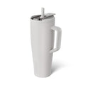 BrüMate Era Flip 40oz Tumbler with 100% Leakproof Covered Straw Lid | Hygienic Covered Straw | Insulated Stainless Steel Water Bottle with Handle | Cup Holder Friendly | BPA-Free (Dune) - color: Dune, size: 40 Ounces