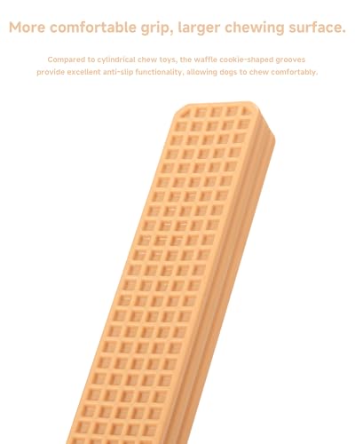 Durable Chew Toys for Large Dogs - Set of 3 Peanut Butter Flavor Dental Chew Toys, Long-Lasting Nylon for Aggressive Chewers, Reduces Tartar and Plaque - size: Large-3Pack