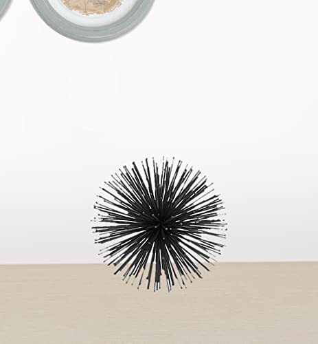 Modern Day Accents 5367 Erizo Urchin Small Black Sphere, 6" D - color: Black, size: Small