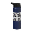 Sugar Glider 4th of July US American Flag Patriotic Stainless Steel Insulated Water Bottle - color: Navy Blue