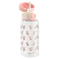 Evorie Tritan Kids Water Bottle with Straw, Leak Proof Drink Bottle,13oz | Ages 3+, BPA-Free, Dishwasher safe, Easy to clean, Lightweight and easy to carry for school and travel, Pink Rabbit - color: Pink Rabbit