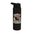 Easily Distracted By Hedgehogs Retro Hedgehog Men Women Kids Stainless Steel Insulated Water Bottle - color: Black