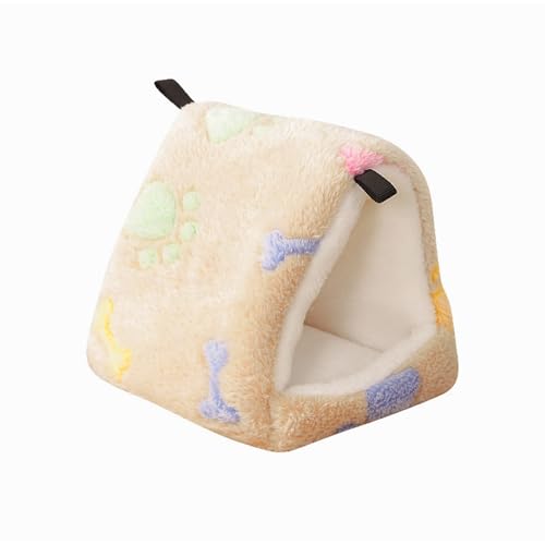 Bird Hammock, Flannel Bird Bed for Cage, Warm Hamster Hammock Tent for Parrots, Small Animals, Sugar Gliders, Fancy Rats, Guinea Pigs (Geometric), 6.69" x 5.91"