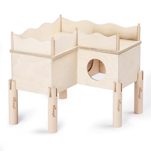 Niteangel Set of Beech Stilts for Elevating & Safely Setting Niteangel Multi-Chamber Series Maze House (Set of 4 Stilts (4.33'' H)) - size: Set of 4 Stilts (4.33'' H)