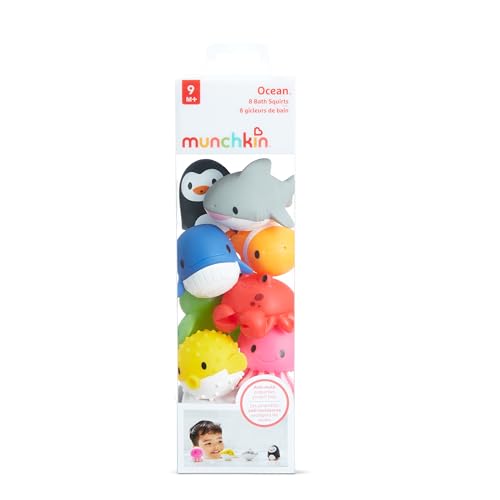 Munchkin Ocean Sea Animal Squirt Bath Toys, 9+ Months, 8 Pack - size: 8 Pack, style: Ocean