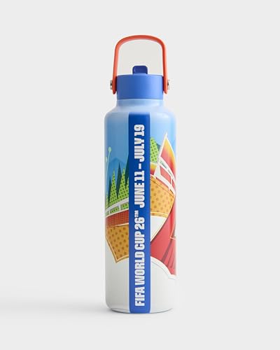 Drib 24oz Insulated Water Bottle, FIFA World Cup 2026 Edition – Performance Stainless Steel Insulated Bottle with Quiet Leak-Proof Straw Lid (San Francisco - City Poster) - color: San Francisco - City Poster