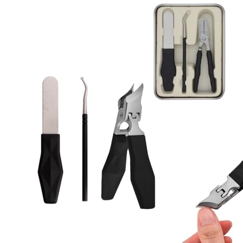 Angled Nail Clippers Black Eagle Beak Oblique Slanted Curved Thick Professional Nail Clippers for Women Adult Men Ingrown - style: Baroque