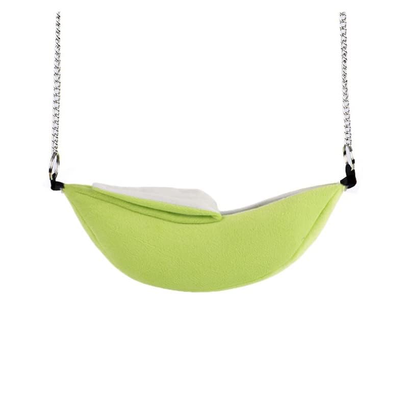 Hamster Hammock Soft Bed Small Pet House Animals Hamster Hanging House Cage Nest for Guinea Pig Rat Chinchilla Sleep and Play (Green Bandana)