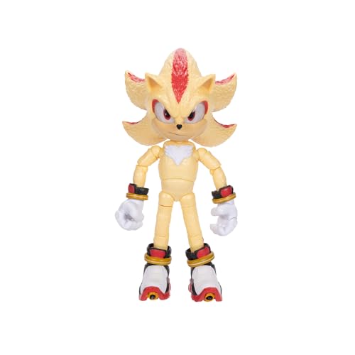 Sonic The Hedgehog Sonic 3 Movie 5" Super Sonic Action Figure: New Character from Jakks Wave #3 - color: Super Sonic, Movie 3