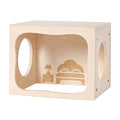 Hamster Hideout Wooden House Chamber Small Animals Pets Tunnel Exploring Toys Secret Peep Shed for Dwarf Hamsters, Syrian Hamsters, Gerbils, Hedgehogs, Rats, Mice (Bedroom)