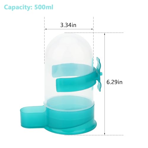 Hypeety Bird Automatic Water Bottle Parrot Drinking Water Feeder Bottle Waterer Feeder Bowl for Parakeet Hamster Mice Rat Gerbils