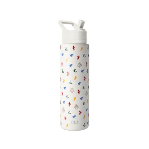 Simple Modern Harry Potter Water Bottle with Straw | 30oz | Hogwarts | Summit Stainless Steel Water Bottles, Insulated Metal Cup | Leak Proof for School, Gym, Travel, Sports | Hogwarts Mix - color: Harry Potter: Hogwarts Mix, style: 30oz Water Bottle