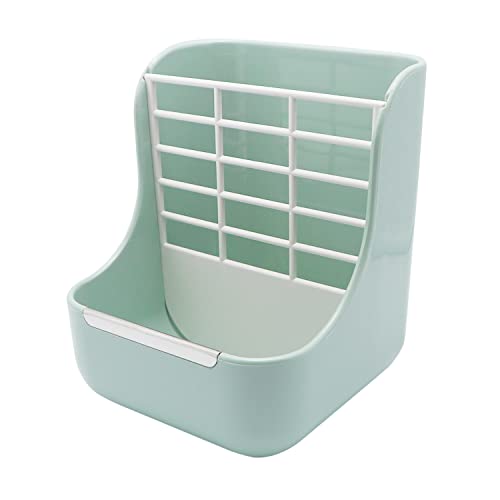 Litewoo Rabbit Hay Feeder Food Bowl Feeding Rack for Small Animal Guinea Pig Chinchilla Bunny Cage Accessories | Bunny food bowl & hay rack, durable plastic, chew-resistant, for small animal/chinchilla/cage, 5.9x6.7x7.09in, easy to clean - color: Green