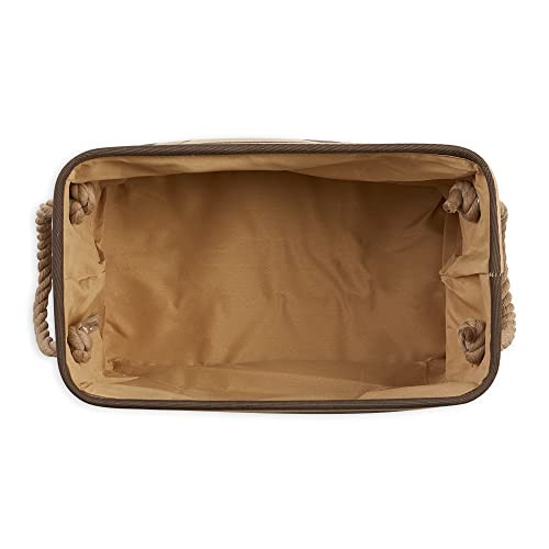 Bone Dry Pet Storage Collection Striped Paw Patch Bin, Small Rectangle, Brown - color: Brown, size: Small Rectangle