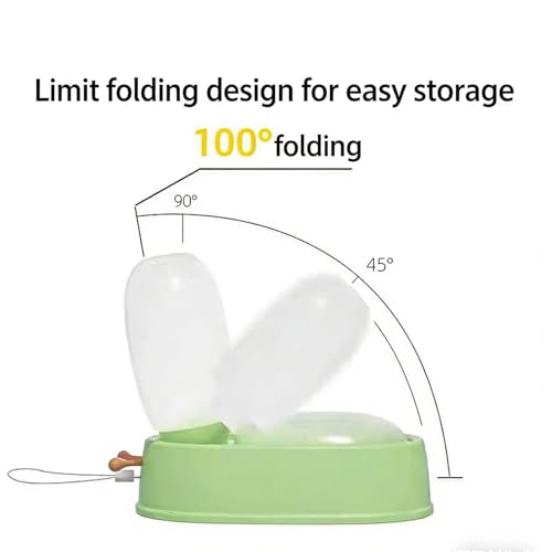 Portable Pet Water Bottle & Bowl, 17oz Leak - Proof Travel Dispenser for Outdoor Walking, Hiking(Green)