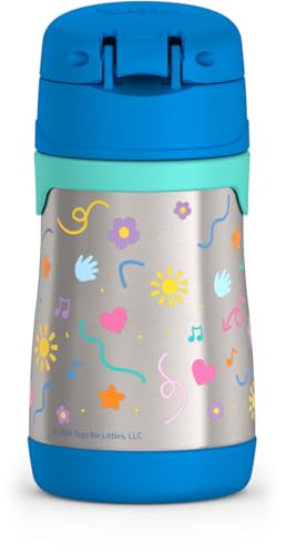 Thermos Baby 10 oz. Stainless Steel Bottle with pop-up straw, Ms. Rachel - color: Ms. Rachel, size: 10 Ounces