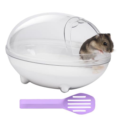 IBWell Transparent Hamster Sand Bath Container, Cage Accessory Box Keeps Sand Contained - size: 6.7"L x 4.8"W x 4.2"H