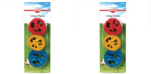 Kaytee Crispy Chews 6-Pack for Pet Rabbits, Chinchillas, Guinea Pigs, Rats and Other Small Animals - size: 0.01 Ounce (Pack of 2)