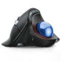 Nulea Wireless Trackball Mouse Ergonomic Vertical Design Thumb Control | Rechargeable mouse with quiet clicks,4 DPI levels,3 device Bluetooth & USB receiver,smooth tracking,compatible with PC-Blue - color: B-Blue