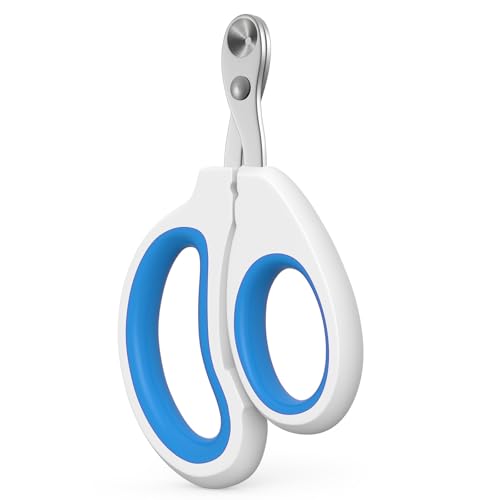 Aogeili Cat Claw Nail Clippers, Beginner Friendly Safety Trimmer, Pet Grooming Essentials Accessories with Stainless Steel Non Slip Handle for Kitten Puppy Rabbit Small Pets - color: blue