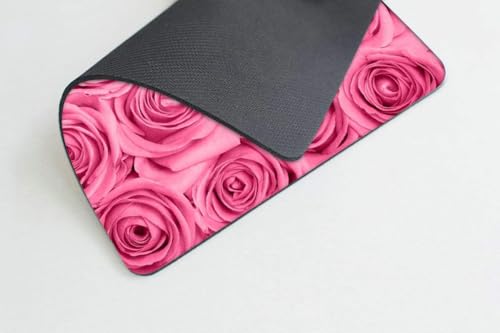 Pink Rose Mouse pad Customized Mousepad Non-Slip Rubber Base Mouse Pads for Computers Laptop Office Desk Accessories Mouse pad - color: Pink Rose