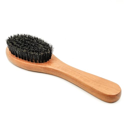 Soft Cat and Dog Grooming Brush for Small & Large Pets | Soft Boar Bristles, Wood Handle, Small Size, Gentle Grooming for Long & Short Hair