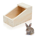 1 Pack Wood Rabbit Nesting Box, 14x8x8 Inch Wooden Hutch Hideout for Breeding, Natural Burrow Den Alternative for Rabbits & Small Animals - size: 14x8x8 Inch