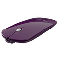 FENIFOX Bluetooth Mouse Slim, Whisper-Quiet Mini Flat Portable Mobile Mice Rechargeable Compatible with Laptop,PC,Android Windows Tablet - Deep Purple | Flat, Portable, Whisper Quiet, 3 Buttons Design , 2400 DPI Precision for iPad Laptop MacBook Tablet iP