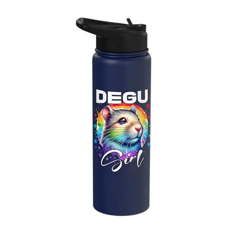 Degu Girl Degu Stainless Steel Insulated Water Bottle - color: Navy Blue