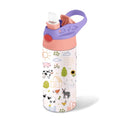 Animals 12 oz Water Bottle with Straw – Kids Stainless Steel Vacuum Insulated Cup, Leakproof Pop-Up Spout, Reusable Travel Mug for Boys and Girls Outdoor Sports - color: Animal1