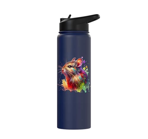 Degu Stainless Steel Insulated Water Bottle - color: Navy Blue